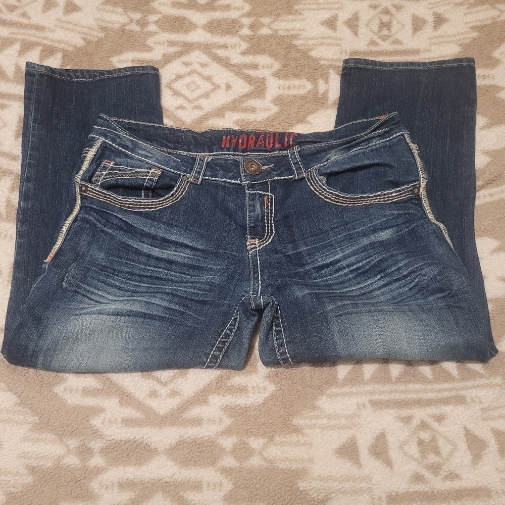 Hydraulic Blue Denim Capris